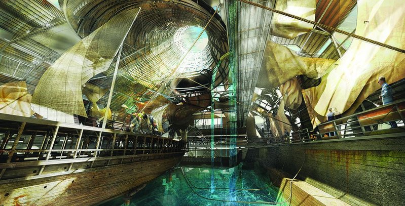 A boat in the ‘calm museum’.