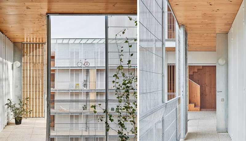 Modulus Matrix by Peris + Toral Arquitectes looking into the courtyard.