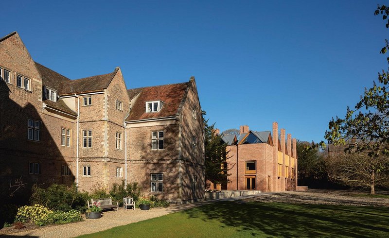 The old Pepys Library, part Jacobean manor, part Classical mash-up, sits just to the south of the new library.