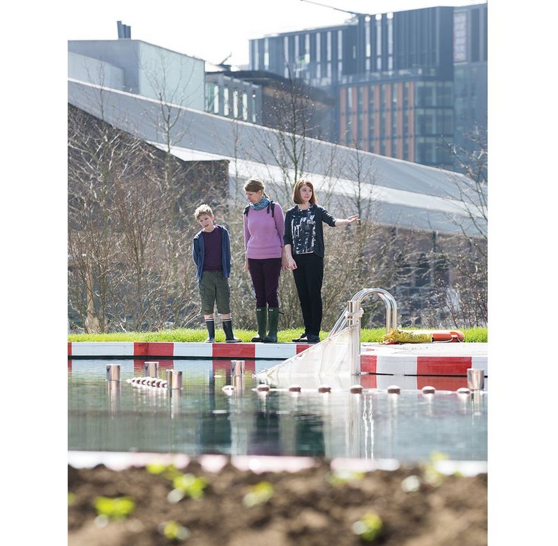 The Pond Club with its demarcated swimming zone keeping users clear of the plant areas.