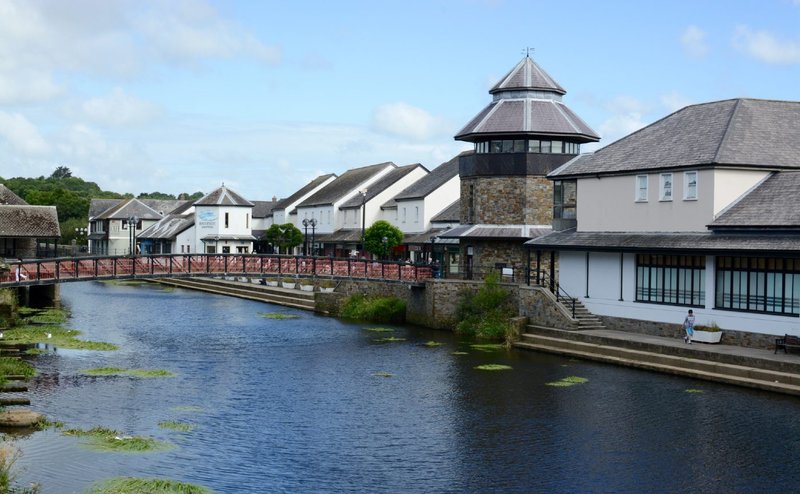 The Western Cleddau at Haverfordwest, Pembrokeshire. The 23ha development site lies on the northern edge of the town.
