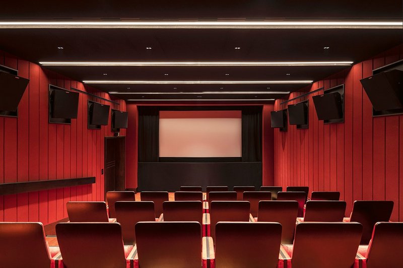 Though smaller, the deep-red, 41-seat Run Run Shaw theatre is nonetheless fitted out with state-of-the-art tech.