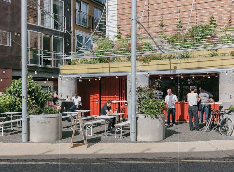 Holyrood Street Cafe and Public Realm, Southwark, London, Sanchez Benton Architects