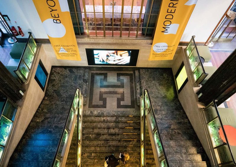 The central staircase at the RIBA’s 66 Portland Place. Accessibility within the building is an important part of the brief for updating the building