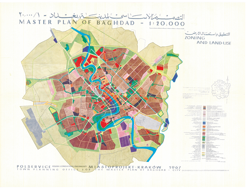 Master Plan of Baghdad, Iraq, by Miastoprojekt-Kraków (Poland), 1967.