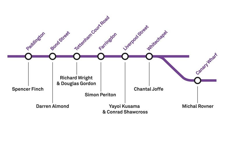 Graphic from Art Capital: Art for the Elizabeth line, Whitechapel Gallery, London, 2018.