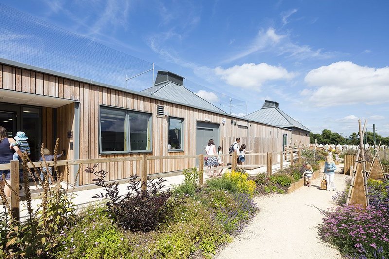 Velfac doors and windows at Seaton Jurassic visitor centre in Devon.