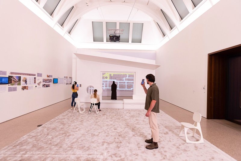 Installation view of the Herzog & de Meuron exhibition at the Royal Academy of Arts, London (14 July -  15 October 2023).