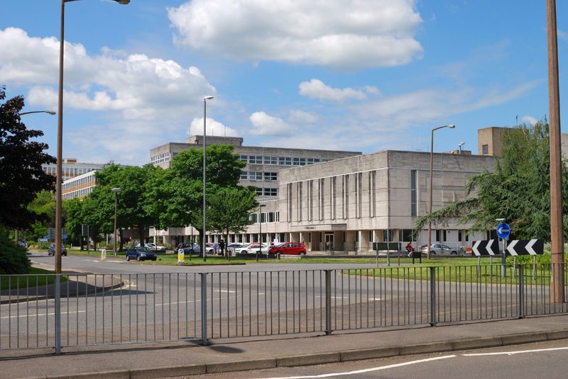 The Brutalist old Town Hall and Civic Hall in Crawley, West Sussex opened in 1964. The borough’s new Town Hall completed in 2023 following the demolition of the Civic Hall.