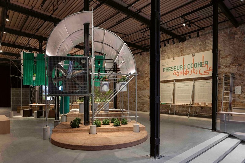 Pressure Cooker, the UAE pavilion at Venice, explores the intersection of architecture, food security, and climate change in a reimagined greenhouse. Credit: Ismail Noor, Seeing Things / National Pavilion UAE