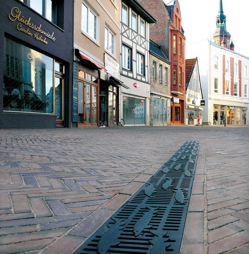 Pedestrian zone, Itzehoe, Germany. The town is a mix of old-fashioned charm and one of Germany's leading tech hubs