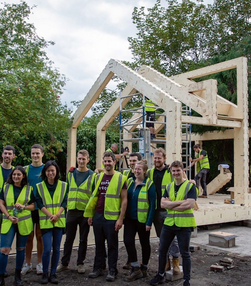 Community assembly of one of Architecture Unknown’s projects, a scout hut.