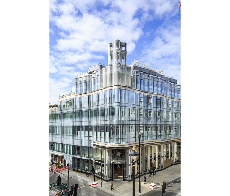 Dukelease's 61 Oxford Street, its cleverly procured glass facade disguising a skilful vertical arrangement of its mixed uses.