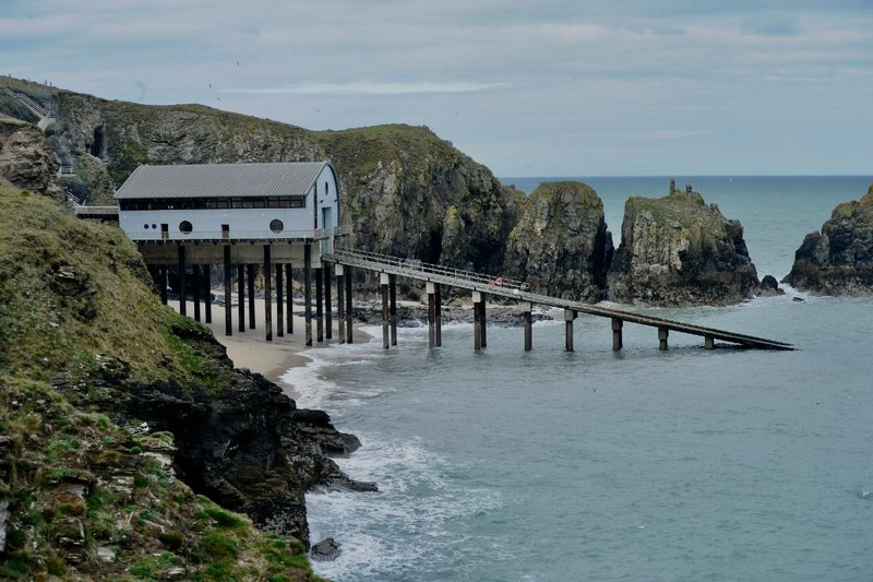 Trespa Meteon cladding on the RNLI boathouse in Padstow, Cornwall.