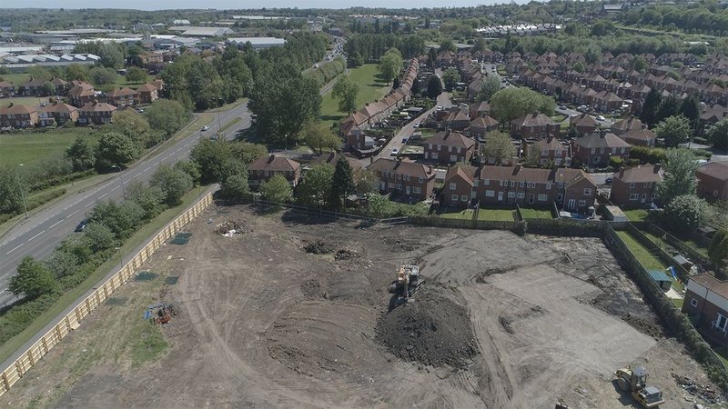 Gateshead Innovation Village from above.