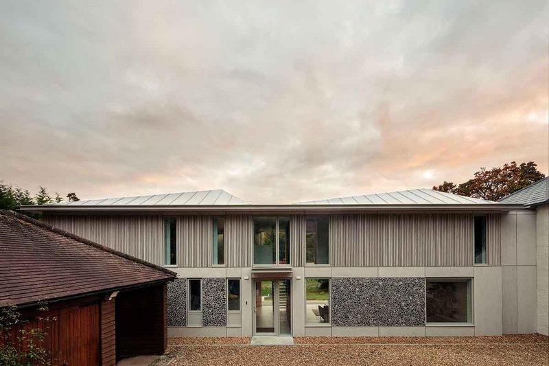 View from the front of Cherry Tree House by Guttfield Architecture.