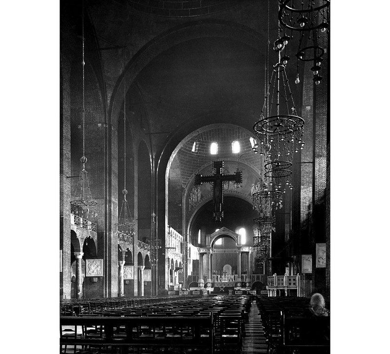 The magnificent Piranesian interior of the cathedral photographed in 1953 by Reginald Hugo de Burgh Galwey.