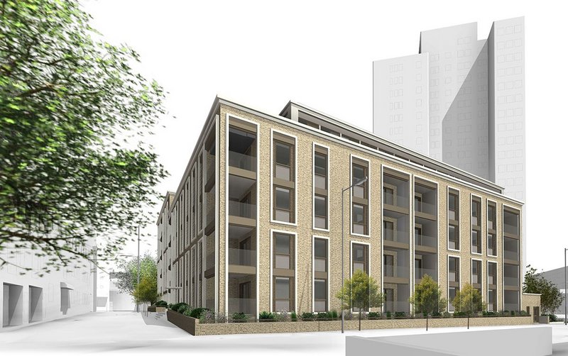 Parsons North by David Miller Architects: a development of 60 apartments for the City of Westminster on the Edgware Road, which has just been submitted for  planning.