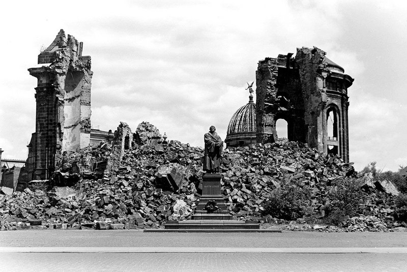 Ruin of the Frauenkirche, Dresden, 1970, from What Remains at the Imperial War Museum London.