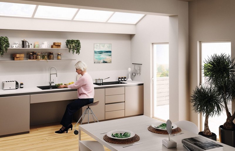 The Franke Maris Care Bowl sink is designed with accessibility at its core.
