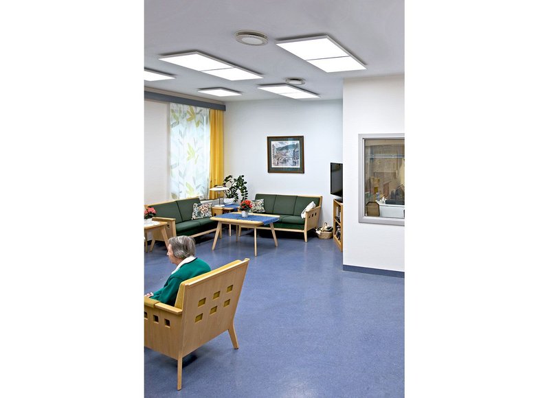 The Glamox luminaires have been installed in eight dementia care homes to properly monitor the effects of the extended daylight component on patients’ wellbeing.