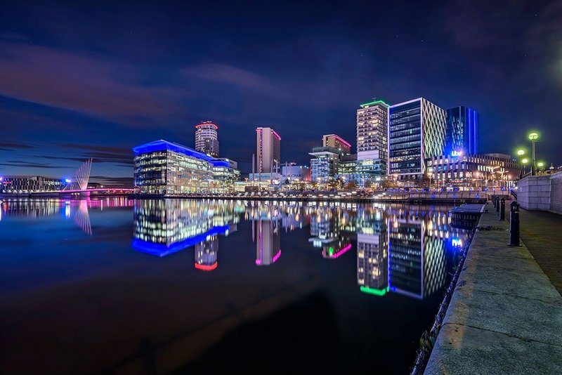 Building tall to prepare for the future at Salford Media City in Greater Manchester.