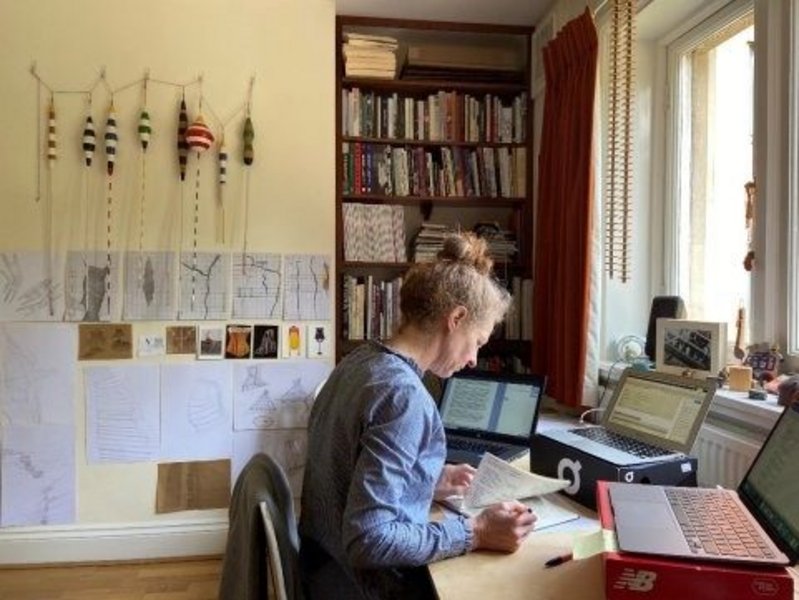 Kate Cheyne in her home office. Having joined De Montfort University in February as head of school, she has spent the majority of her time there working remotely.