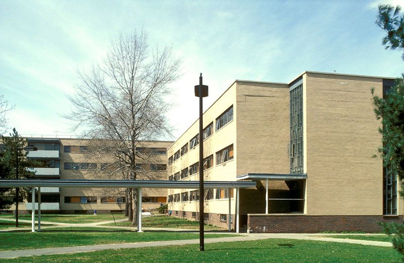 Harvard Graduate Centre, Cambridge, Massachusetts designed by Walter Gropius and  The Architects' Collaborative.