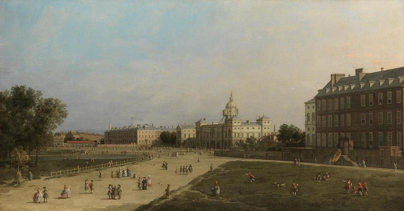 London growing up: Canaletto's painting The New Horse Guards from St James's Park.