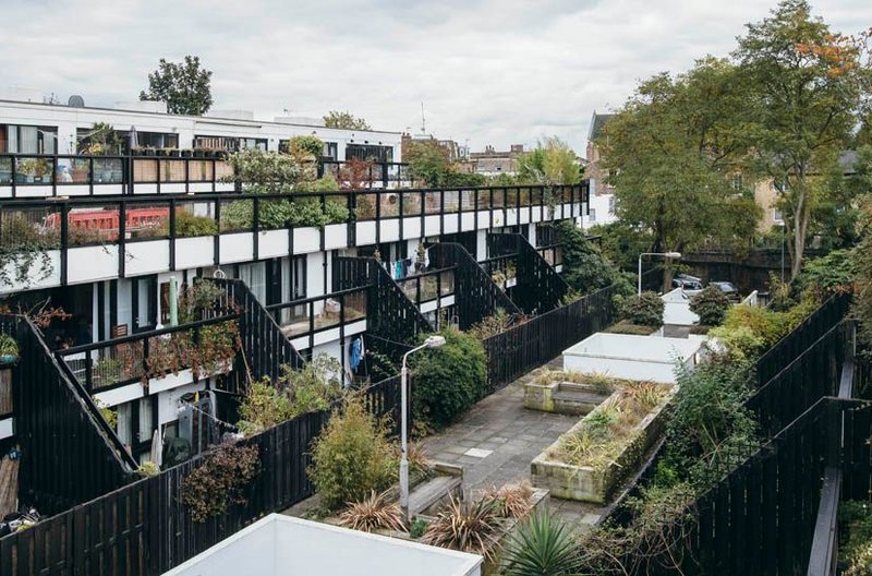 The 71-unit Dunboyne Road flats took Winscombe Street’s ideas and created a housing form, each with generous terrace.