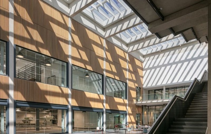 Light fantastic: Velux Modular Skylights in the atrium at Romo in Nottinghamshire.