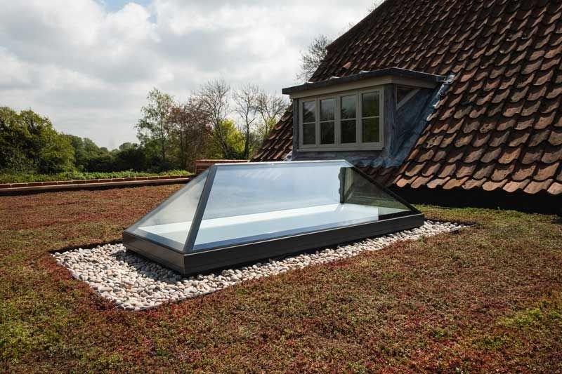 Glazing Vision's fixed lantern rooflight at Norton House, Norfolk: An elongated lantern can harmonise older elements with contemporary additions.