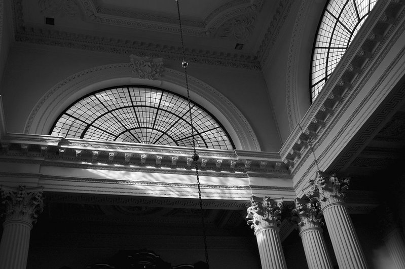 St Mary Woolnoth’s lunette clerestory windows, invisible from the outside.