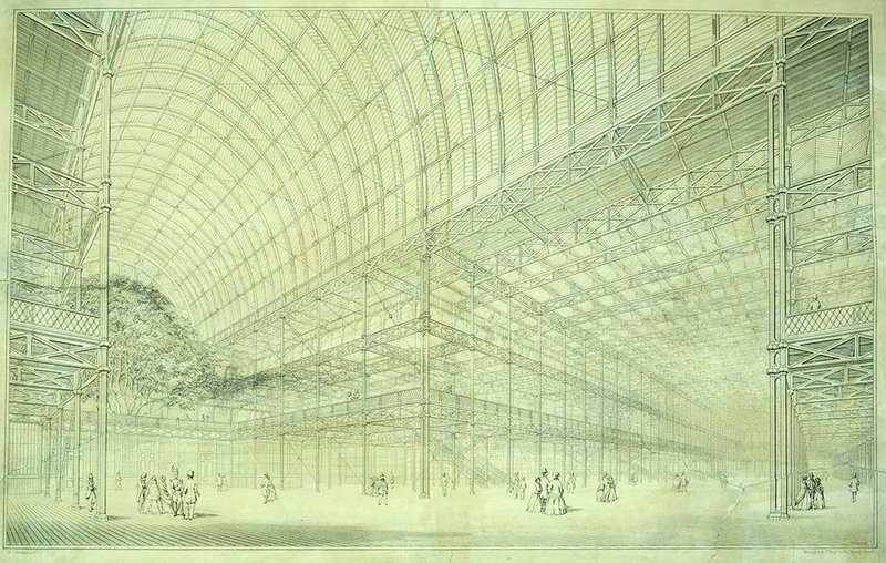 The Victorian inspiration behind much high-tech: Paxton and Fox’s Crystal Palace, 1851.