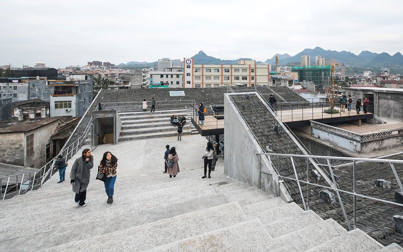 Lianzhou Museum of Photography Lianzhou China – the folded roofscape and events space.