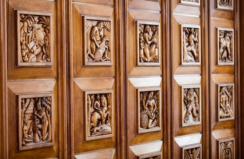 Historic carvings inside the RIBA headquarters at 66 Portland Place. The project will involve a substantial amount of conservation.