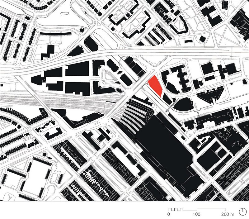 Context plan of the Brunel Building showing proximity to the Grand Union Canal and Paddington station.