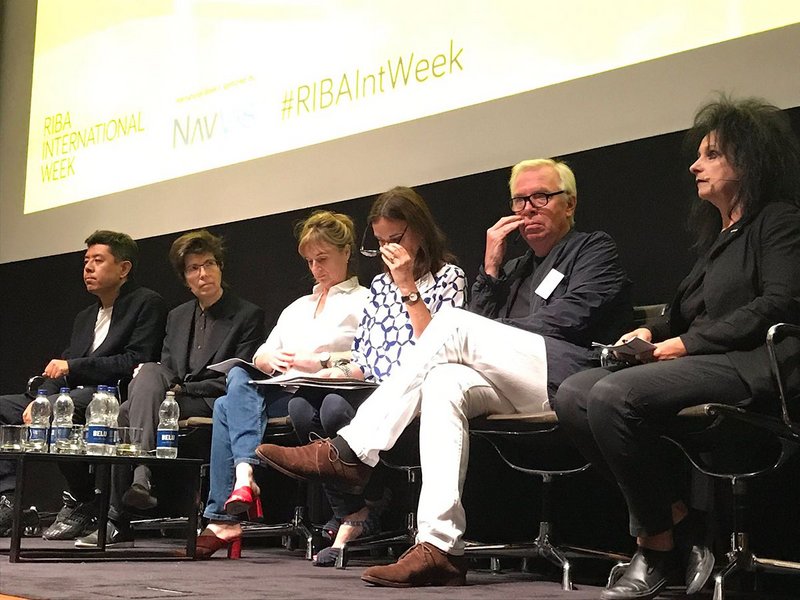 Architects have to expand their role. So said the panel of leading architects, from left: Ma Yansong, Elizabeth Diller, Amanda Levete, Sarah Gaventa (chair), David Chipperfield and Odile Decq.