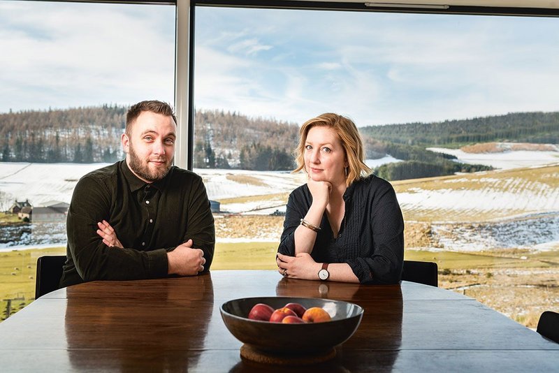 Andrew and Kate Brown in their new studio at Strathdon.