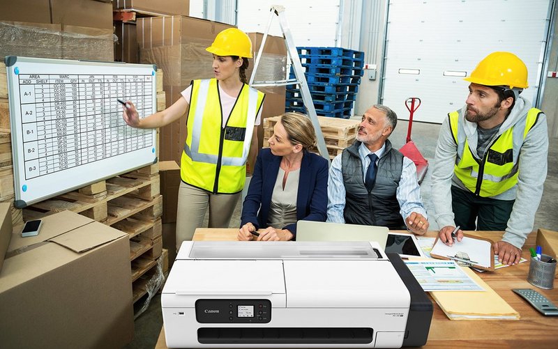 The Canon imagePROGRAF TC-20M: 'Having a print-out to draw over is still helpful. Printing gives you the ability to communicate more easily in client meetings and annotating individual drawings is much easier than talking over a screen.'