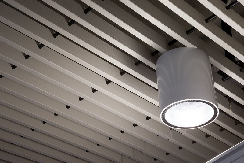 Laidlaw Library at the University of Leeds features a timber Hunter Douglas ceiling