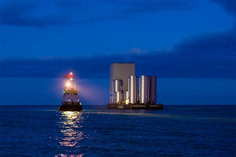 The huge hollow circular steel 'cans' on their way