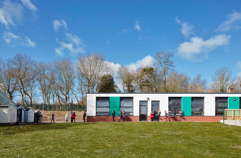 Architect AHR has been involved in DfMA schools projects for many years. At the just-completed Highcliffe primary school in Birstall, Leicester, a modular approach reduced the programme by 50% and fully complied with the DfE’s challenging performance specification.