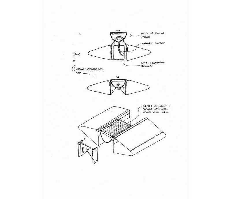 Original sketches of lighting details.