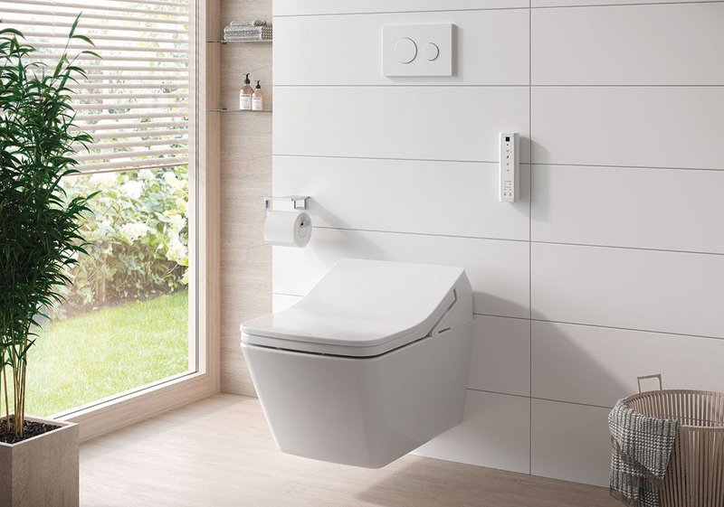 The Washlet is a toilet with integrated bidet functionality, including warm water spray, deodoriser and heated seat.