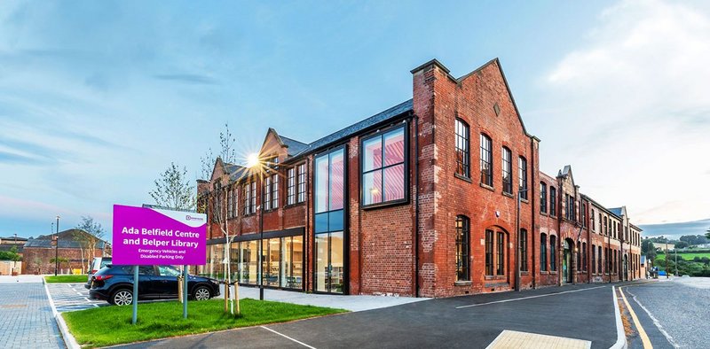 The one-time Empire Theatre became part of a factory complex and now houses Belper Library.  Credit Glancy Nicholls Architects