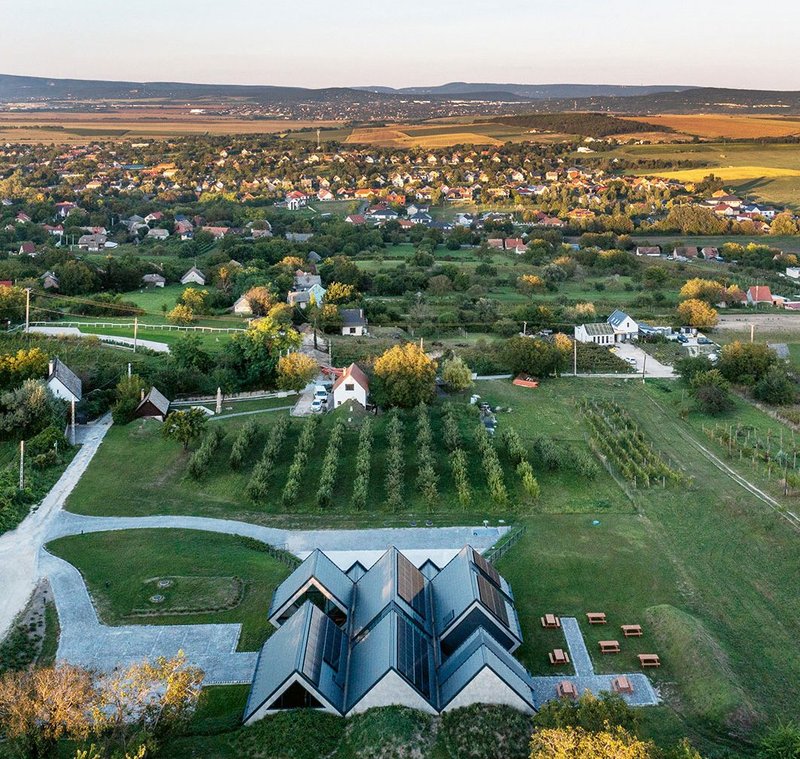 The designated natural heritage site is characterised by small, pitched roof structures, traditionally in the service of the local wine-making industry.