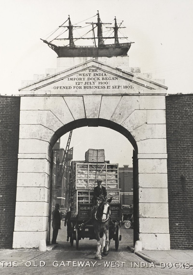 The Old Gateway, West India Docks, pre-1932.