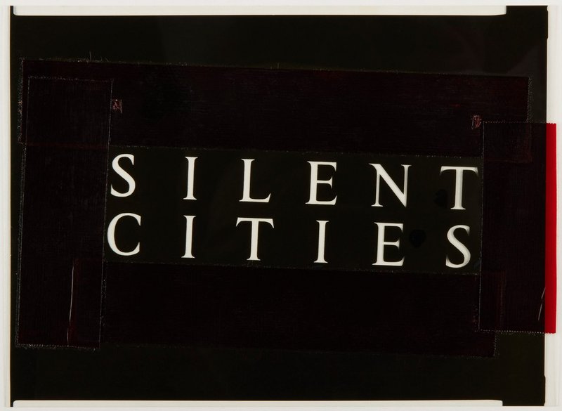 Stencil for Stamp’s lettering for the Silent Cities exhibition he curated at the RIBA’s Heinz Gallery, 1977.