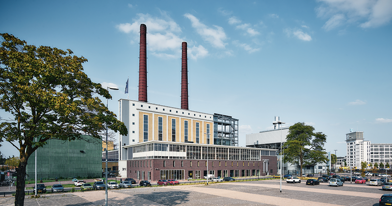 Main elevation of Innovation Powerhouse, a transformed and extended former energy centre for Philips.